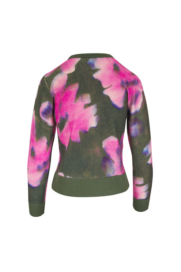 Kinross Highland Blooms Multicolor Print Cashmere Sweater - view 2