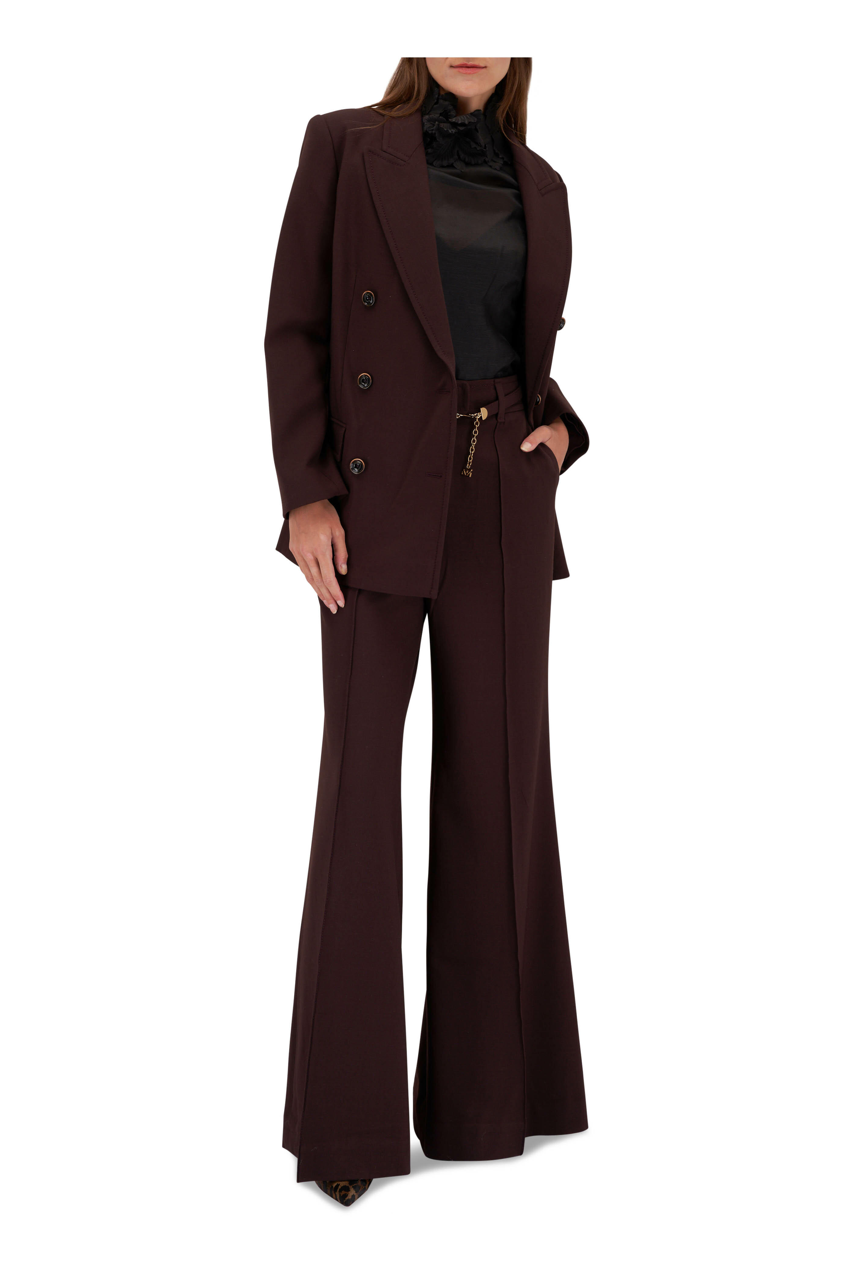 Zimmermann - Luminosity Chocolate Tailored Pant | Mitchell