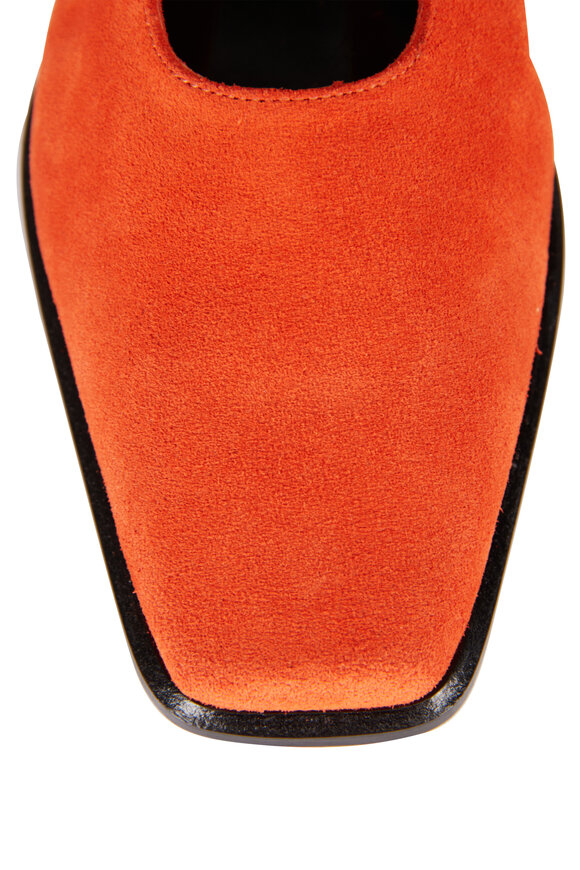 Staud Lewis Tangelo Suede Flat - view 4