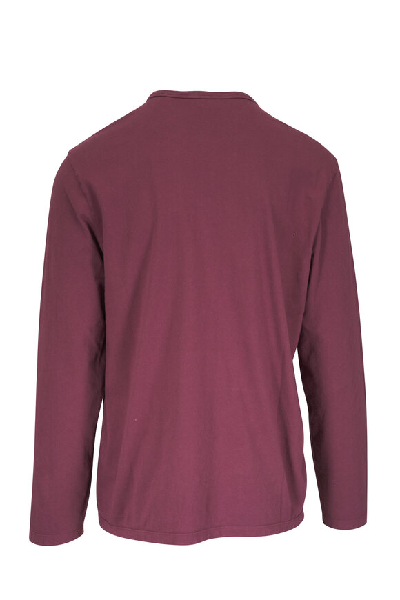 Vince - Washed Brick Red Cotton Henley