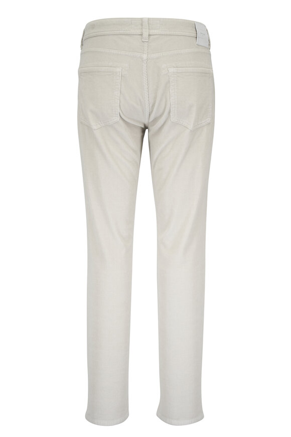 Barmas Off-White Stretch Cotton & Cashmere Corduroy Pant - view 6