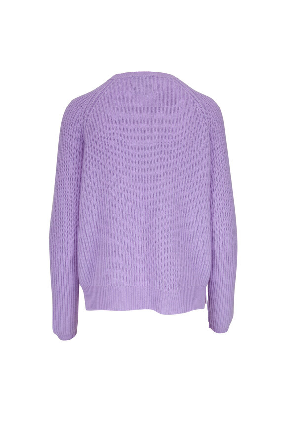 Jumper 1234 - Lavender Ribbed Cashmere Raglan Sleeve Sweater