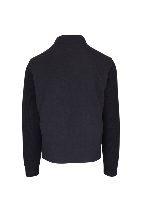 Maurizio Baldassari Brenta Navy Mixed Media Full Zip Jacket - view 2