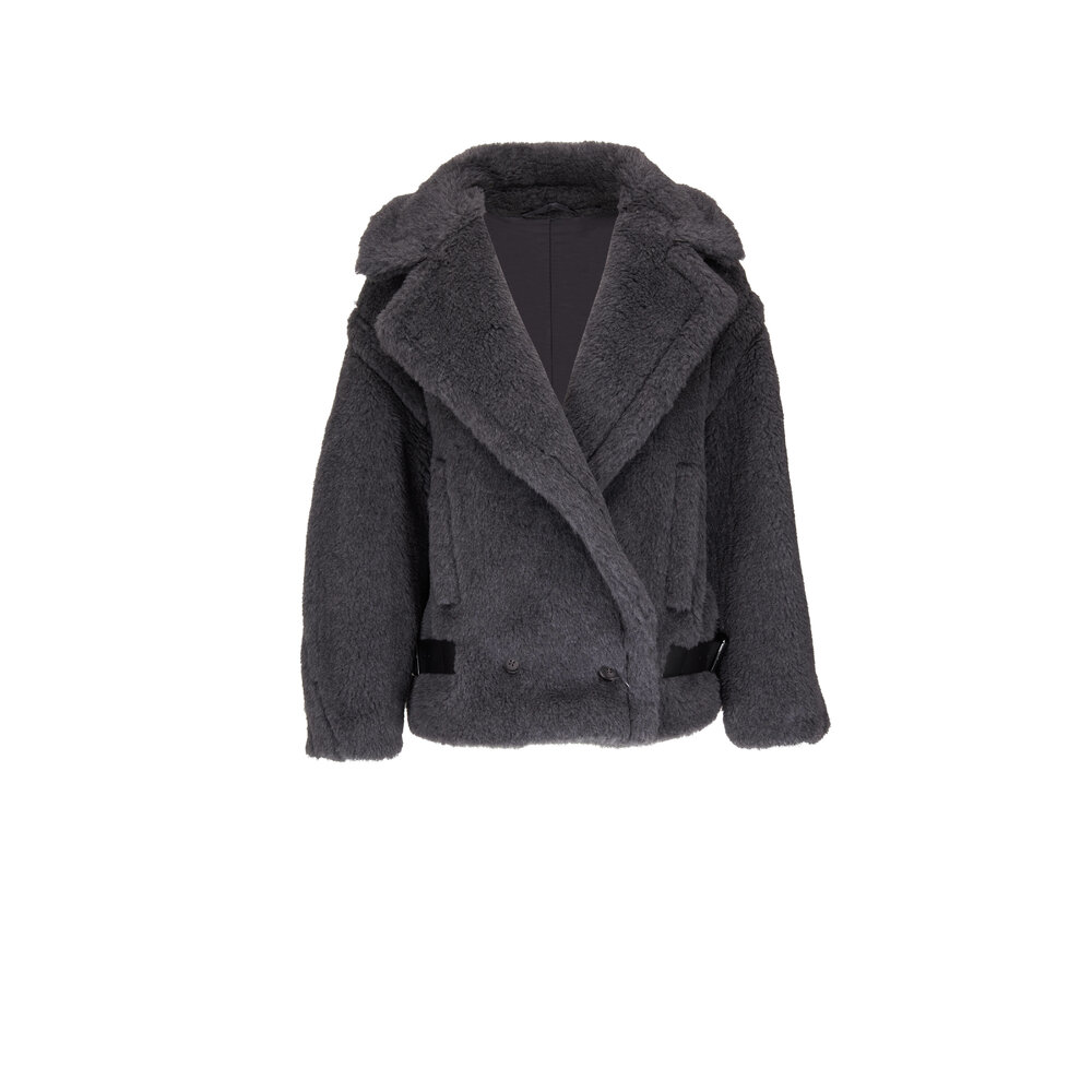 Max Mara - Rosita Medium Gray Alpaca & Wool Short Coat