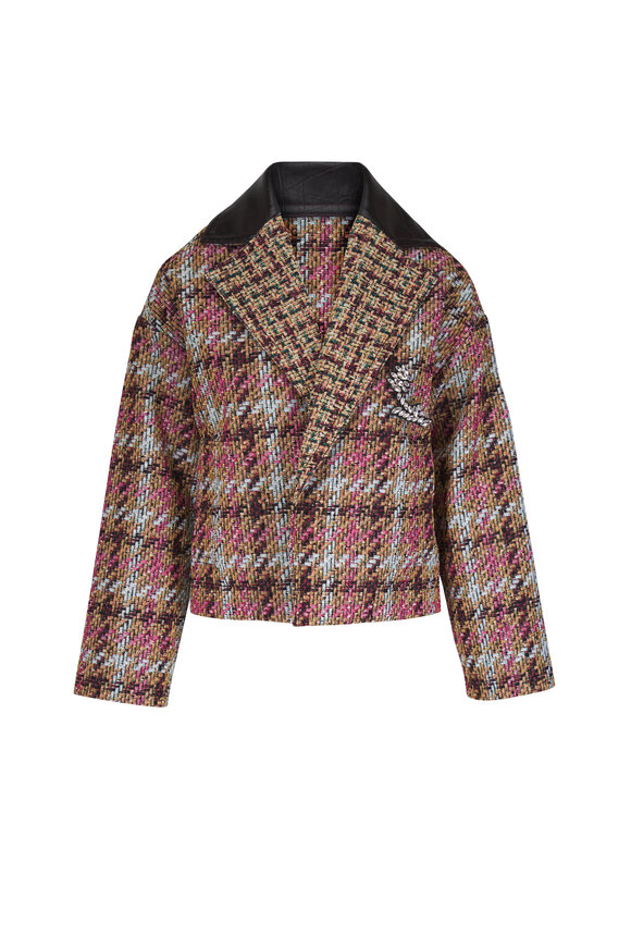Odeeh Rose Mixed Print Jacket - view 1