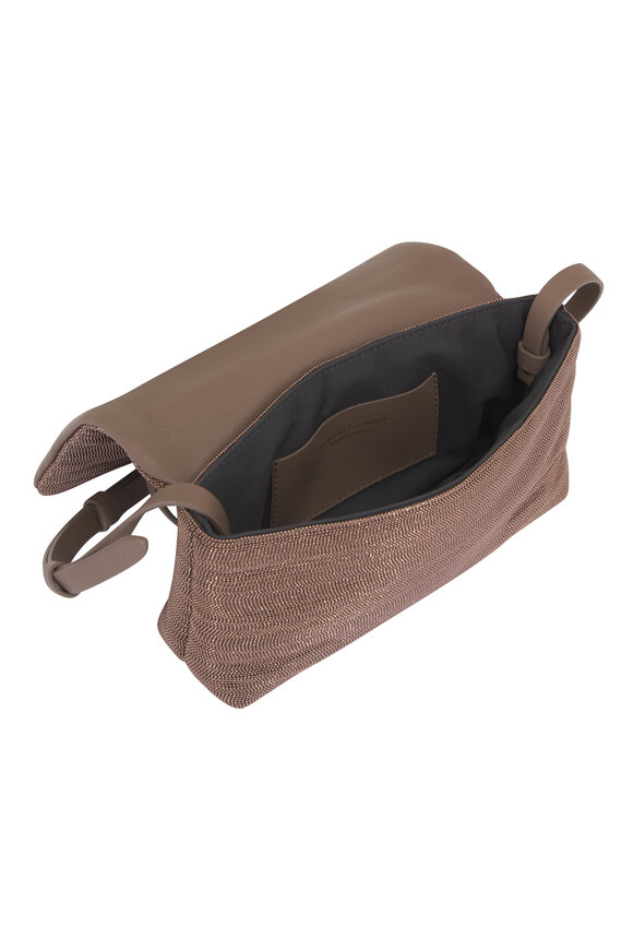 Brunello Cucinelli Dark Brown Monili Clutch - view 4