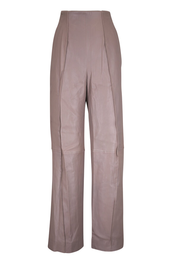 KZ_K Studio - Stucco Pintuck Sand Leather Pant