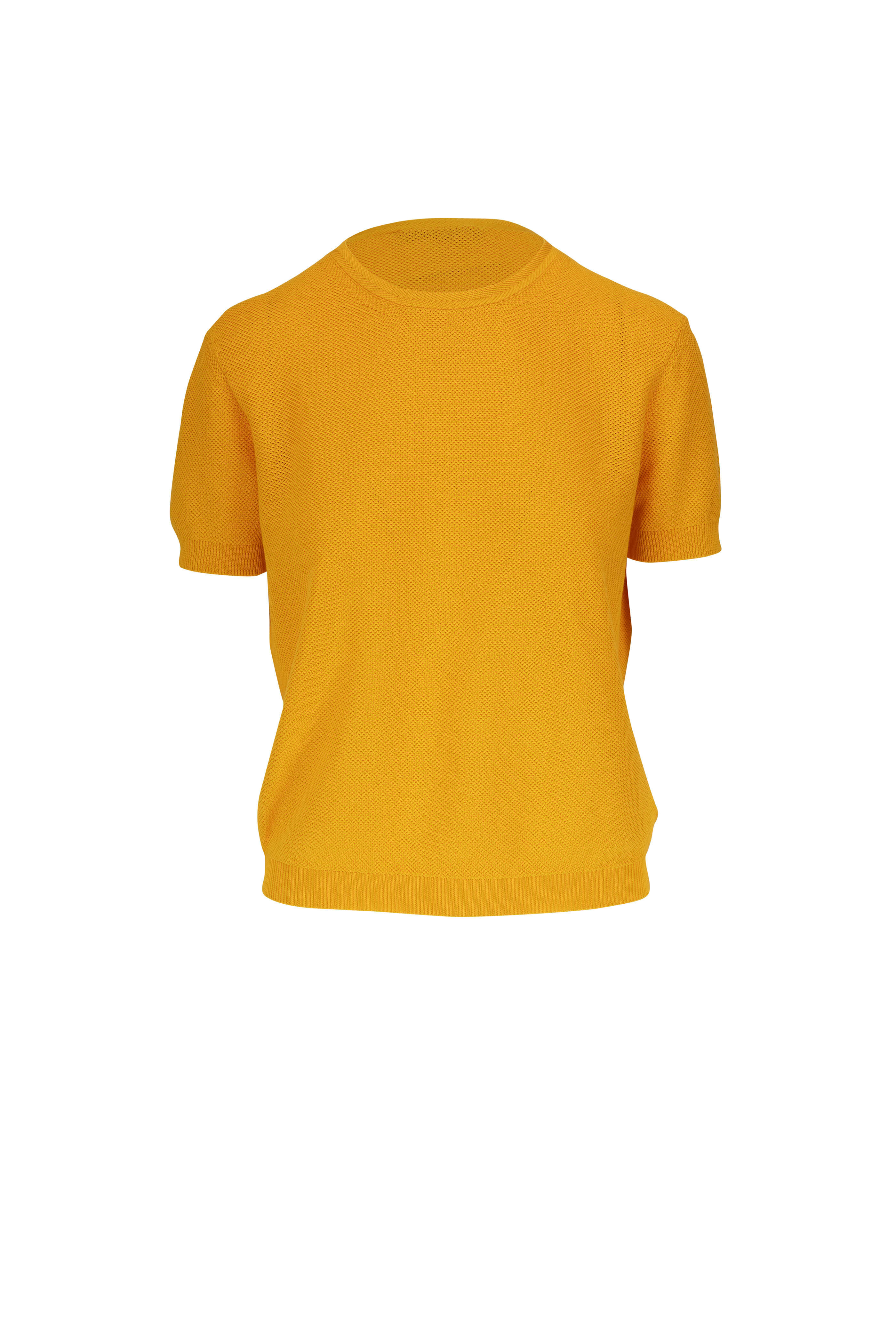 Loro Piana - Bright Yellow Short Sleeve Knit Top