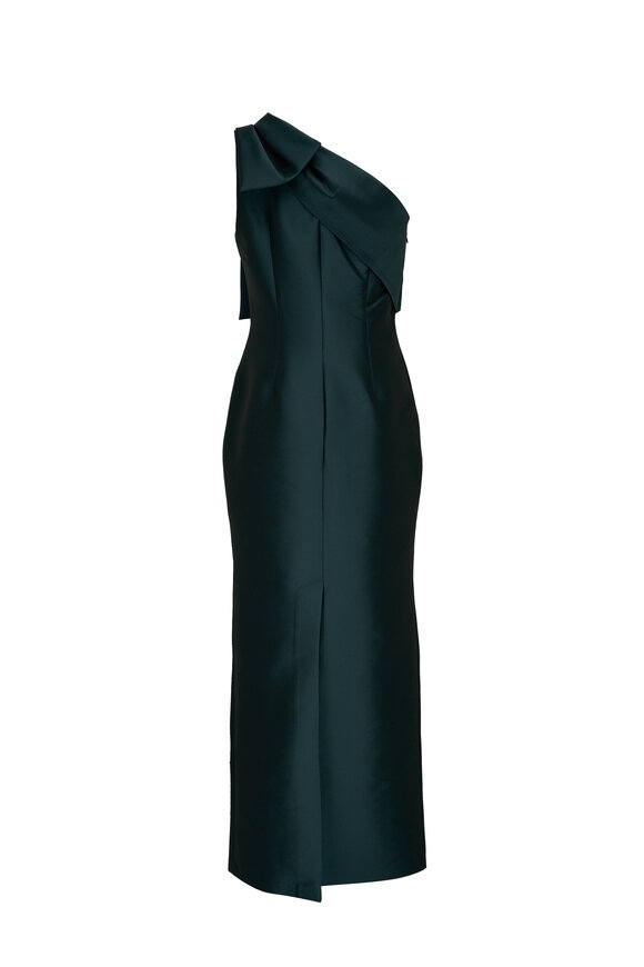 Sachin + Babi - Bonnie Forest Green One Shoulder Gown