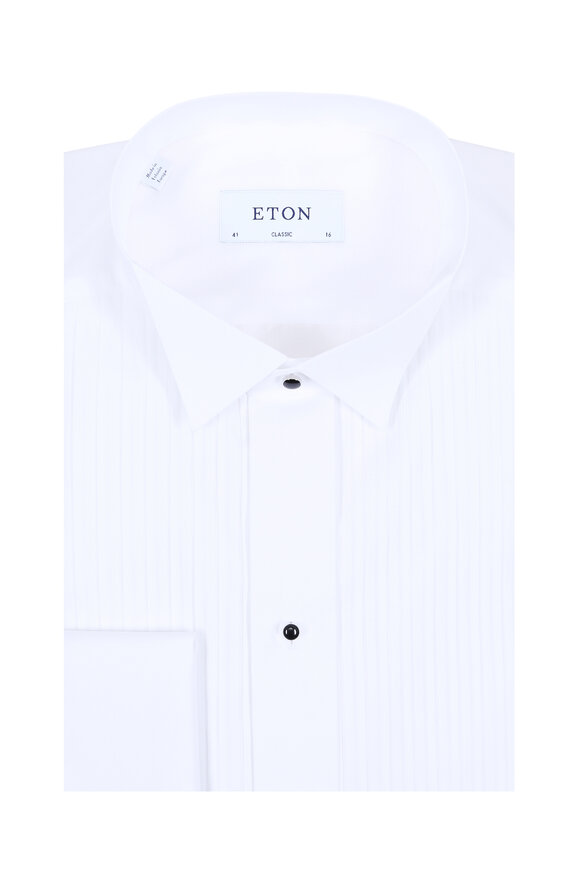 Eton - White Textured French Cuff Classic Dress Shirt