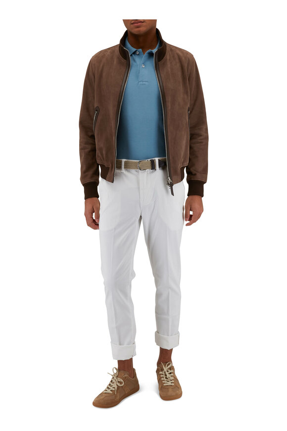 Tom Ford - Brown Light Suede Bomber Jacket 