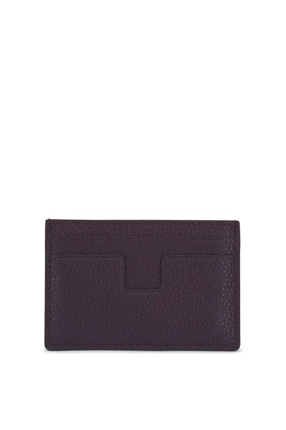 Tom Ford Oxblood Grained Leather Card Holder - view 2