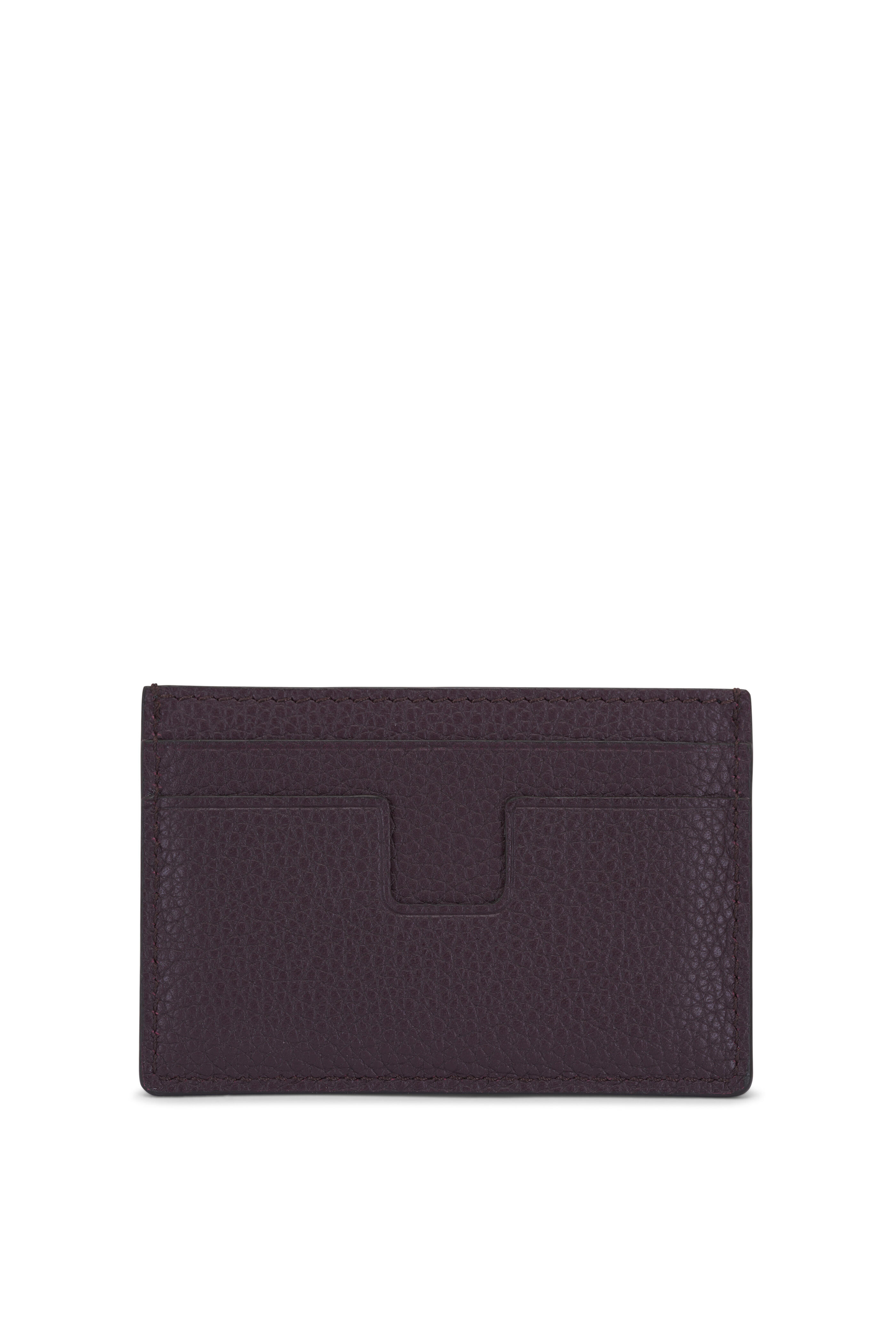 Tom Ford - Oxblood Grained Leather Card Holder