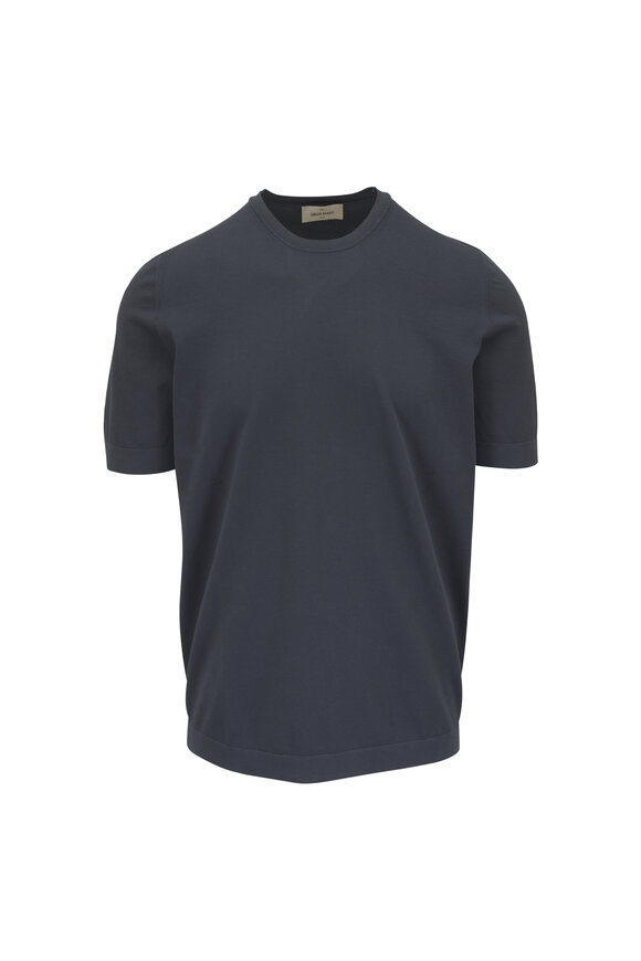 Gran Sasso Charcoal Gray Vintage Cotton T-Shirt