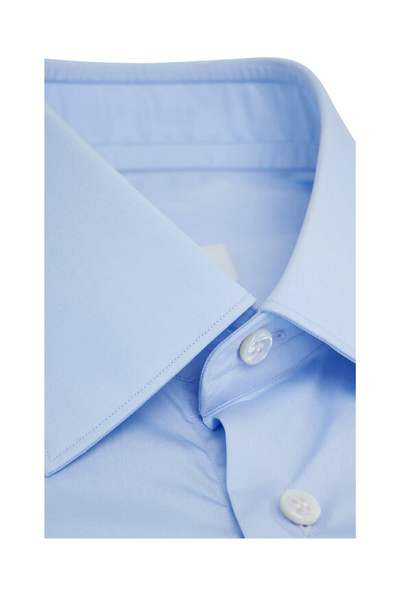 Brioni - Blue Cotton Dress Shirt