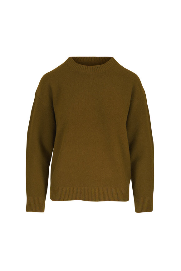 Vince Golden Olive Cashmere Crewneck - view 1
