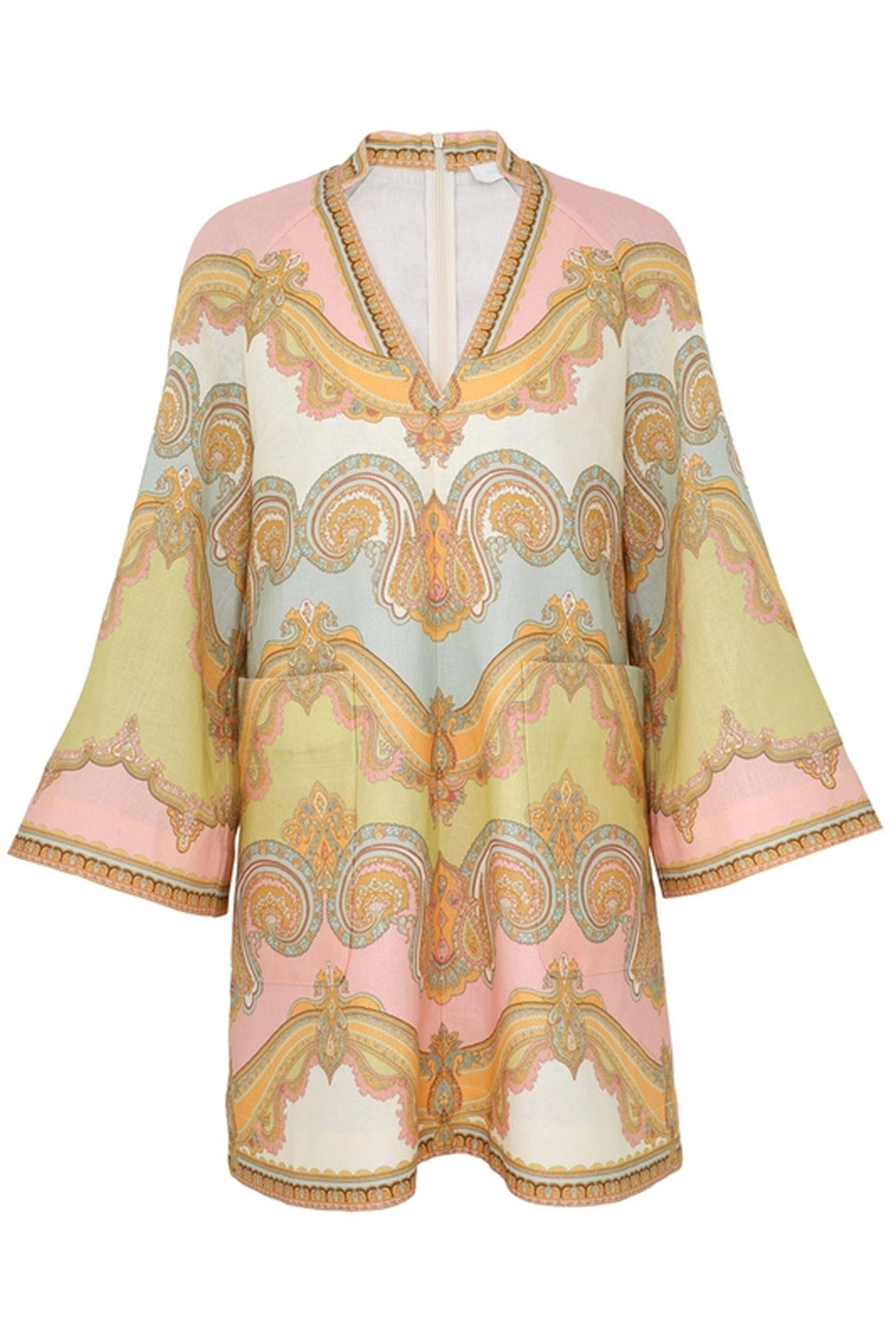 Zimmermann - Gold Paisley Maxine Midi Dress