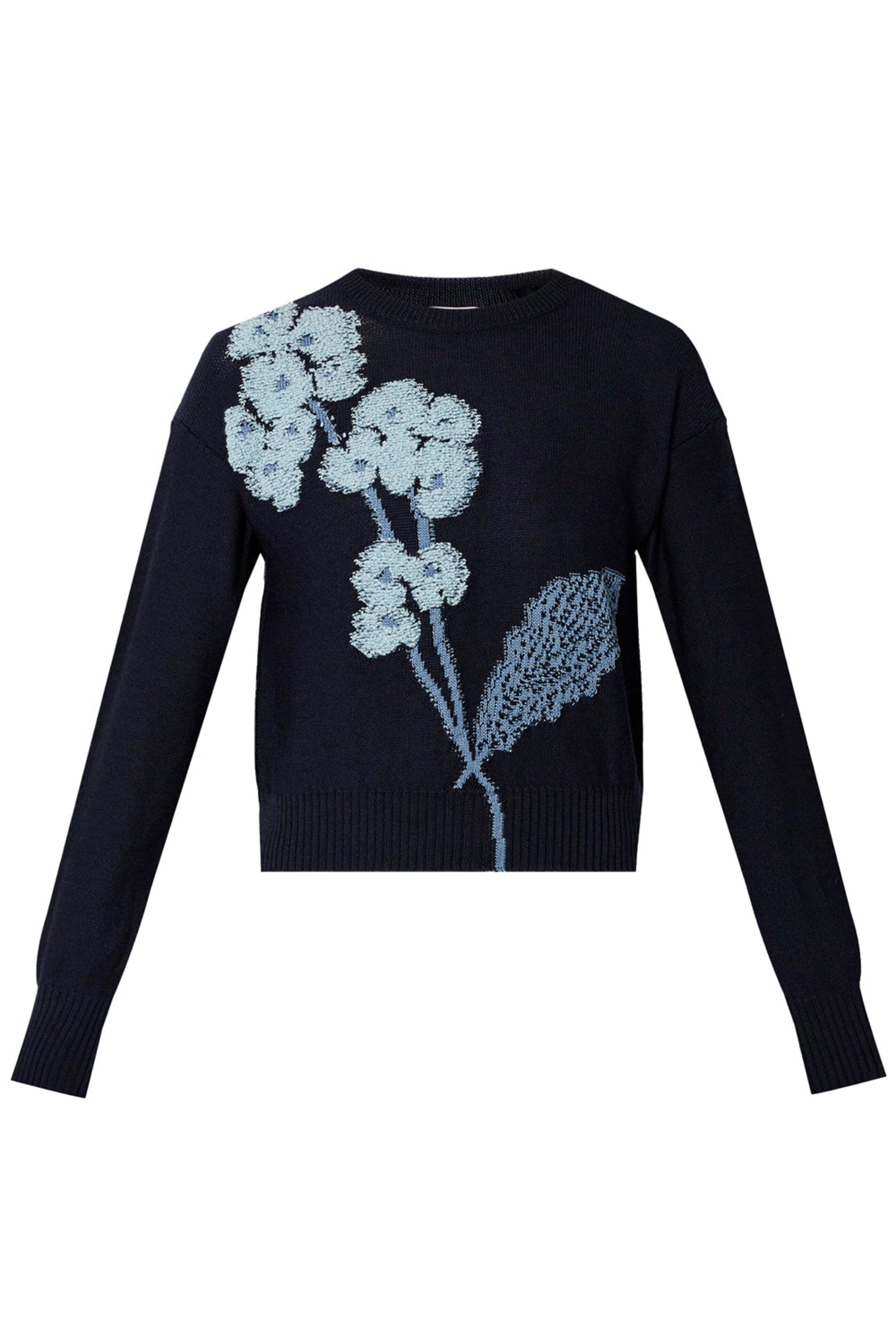 Erdem - Bright Indigo Cropped Sweater