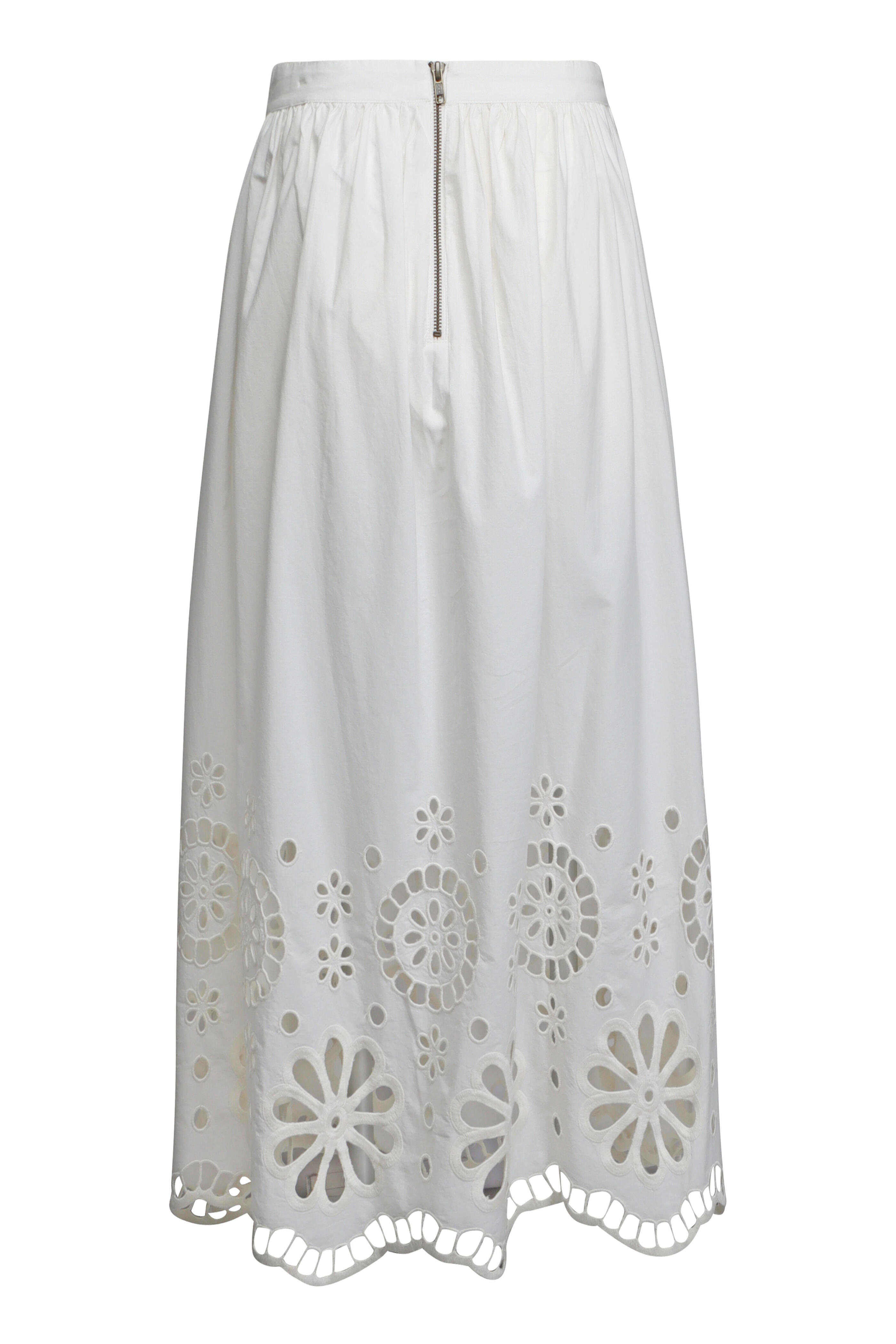 The Great - Super Bloom White Eyelet Skirt