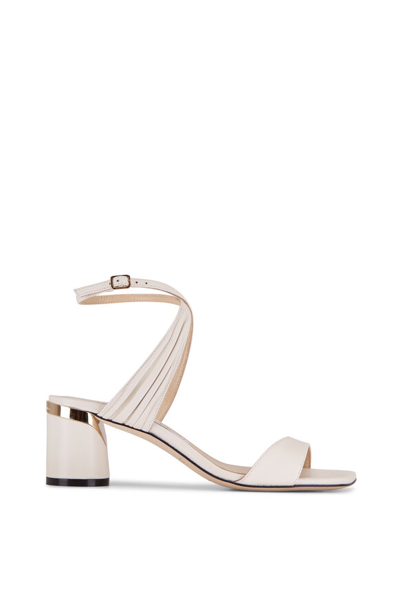 Jimmy Choo - Jago Latte Leather Ankle Strap Sandal, 60mm