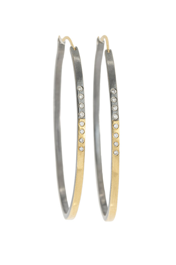 Kate Maller Hoop Dream Large Diamond Earrings 