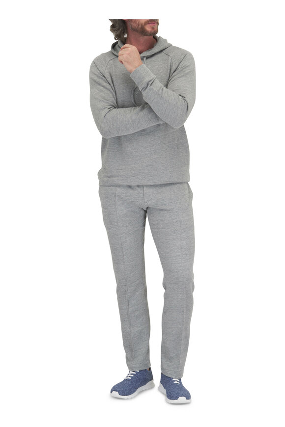 Stefan Brandt - Gray French Terry Linen Hoodie 