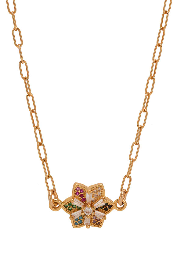 Cristina V. - Multi Color Snowflake Pendant Necklace