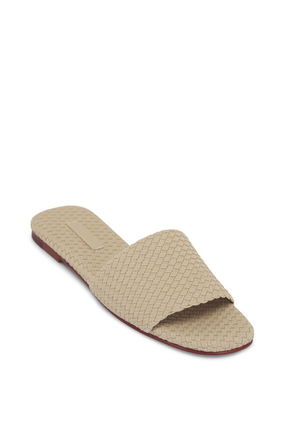 Naghedi St. Barth's Ecru Woven Slide