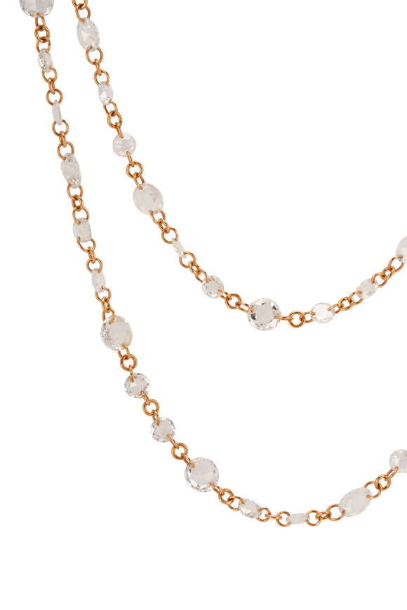 Kai Linz - 18K Rose Gold & Diamond Bead Necklace