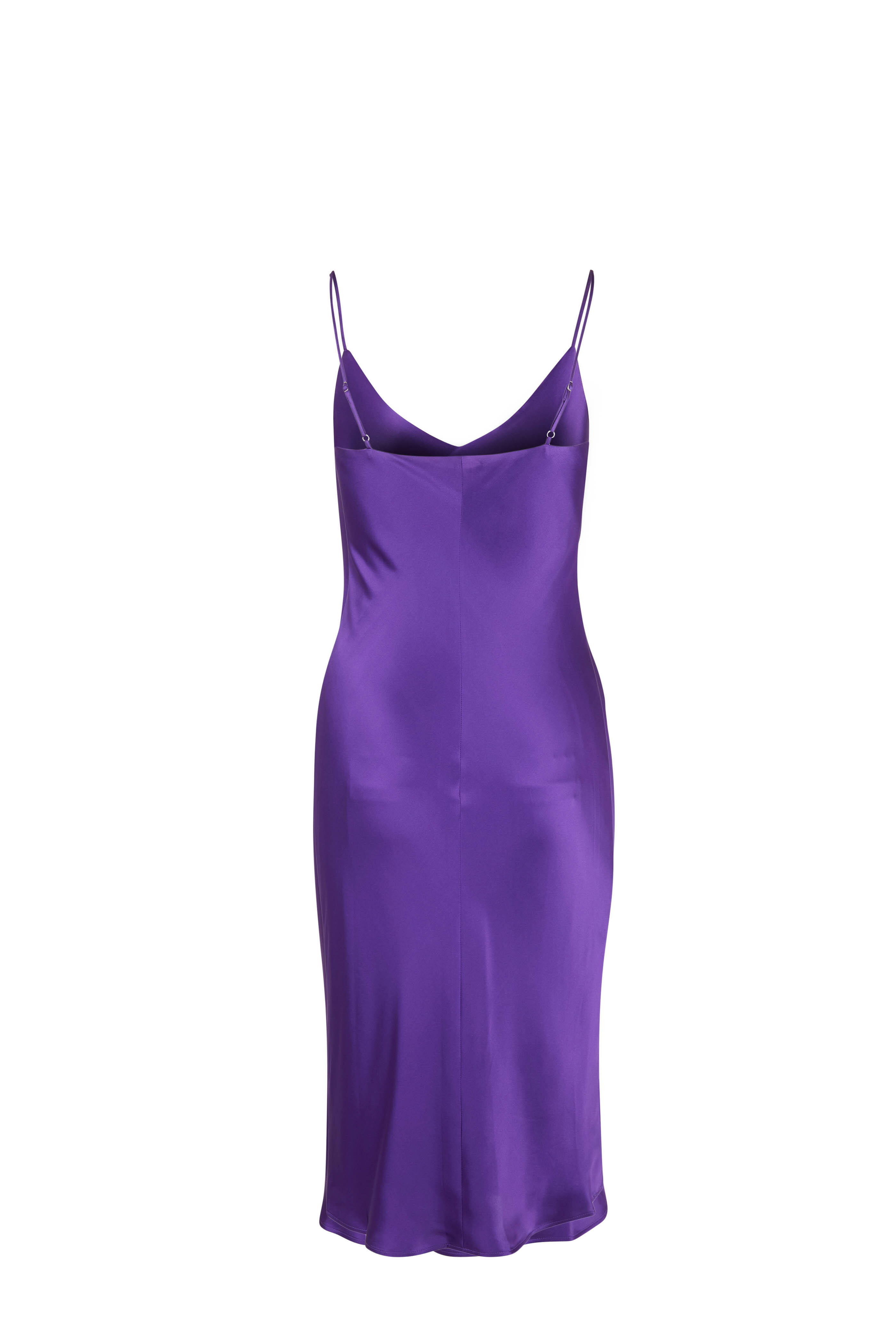 L'Agence - Jodie Acai Silk V-Neck Slip Dress