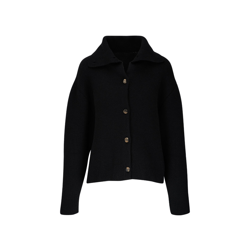 Khaite - Amrita Black Cashmere Cardigan | Mitchell Stores