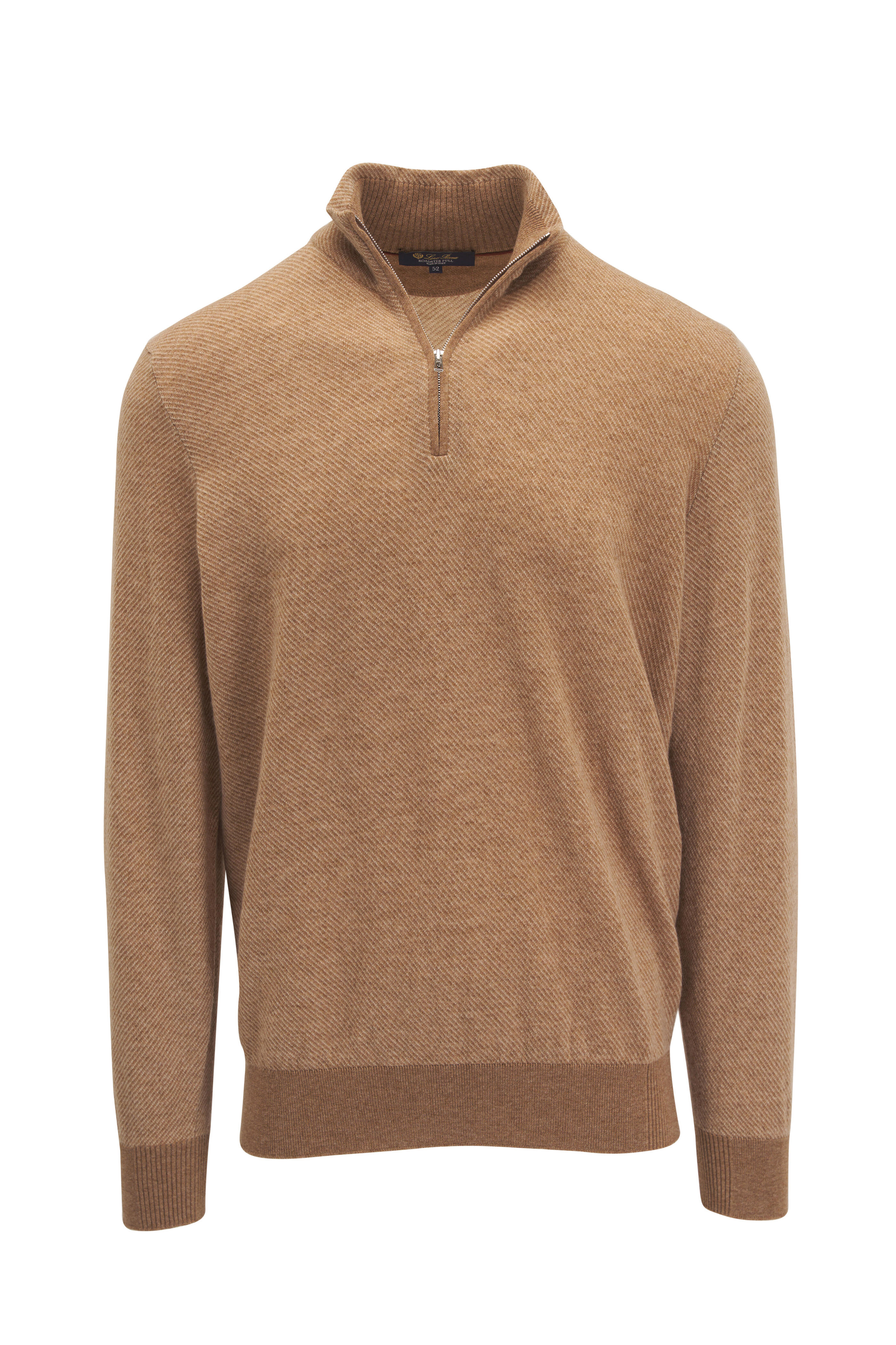 Loro Piana - Roadster Acorn Cashmere Quarter Zip Pullover