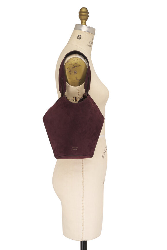 Khaite Mini Lotus Rouge Suede & Haircalf Tote - view 7