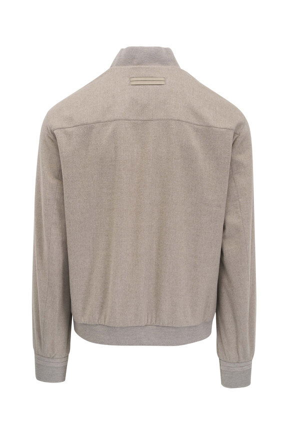 Zegna - Oasi Beige Cashmere Bomber Jacket 