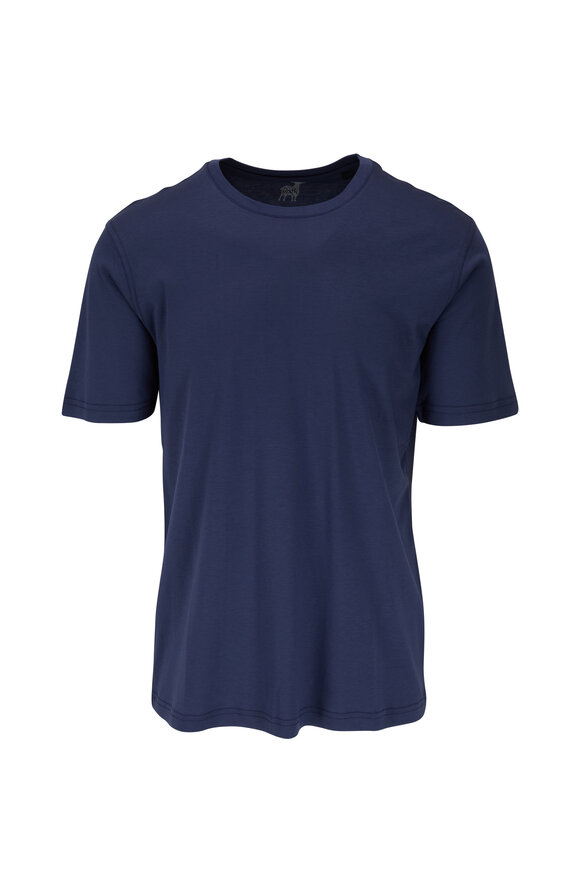 Raffi  The Lafayette Navy Aqua Cotton T-Shirt