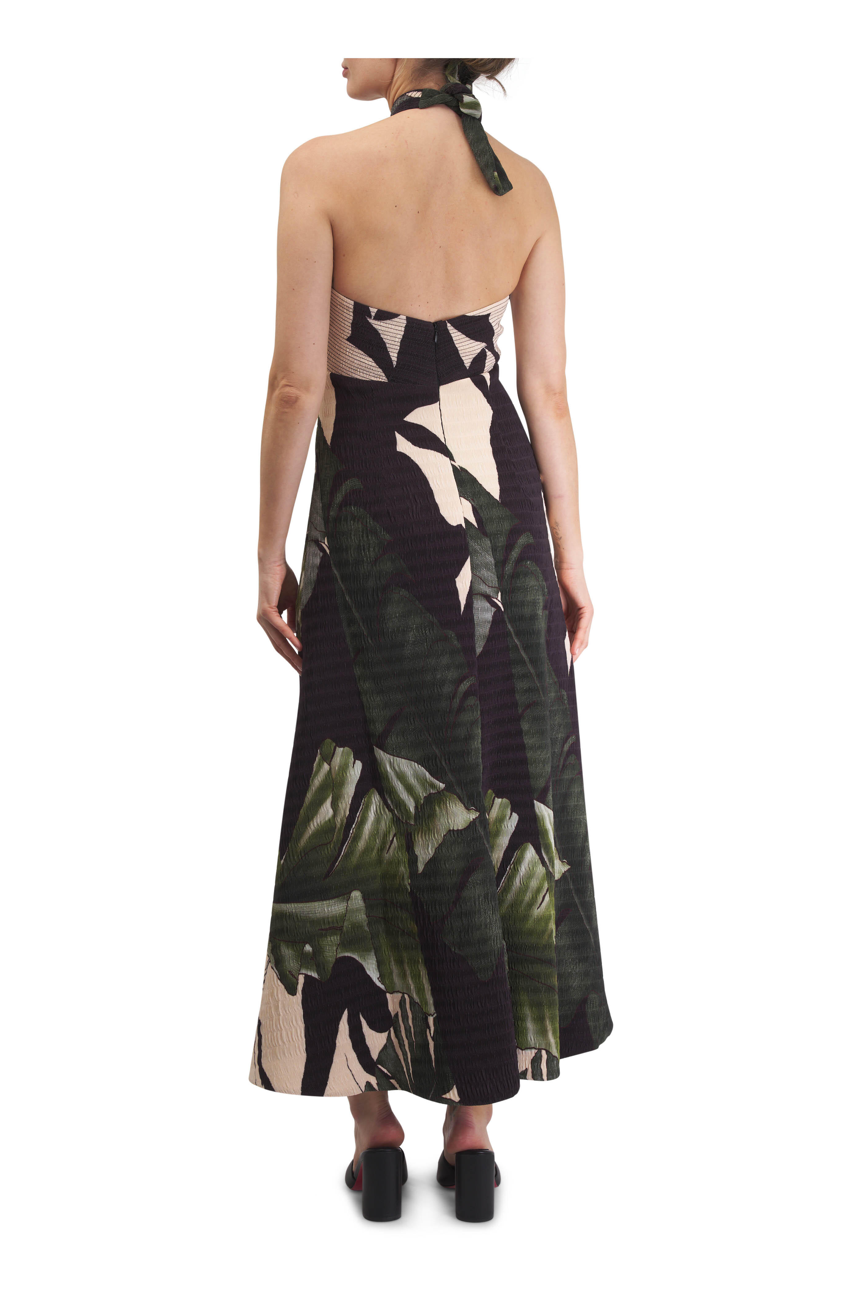 Johanna Ortiz - Elegant Expedition Green Multi Midi Dress