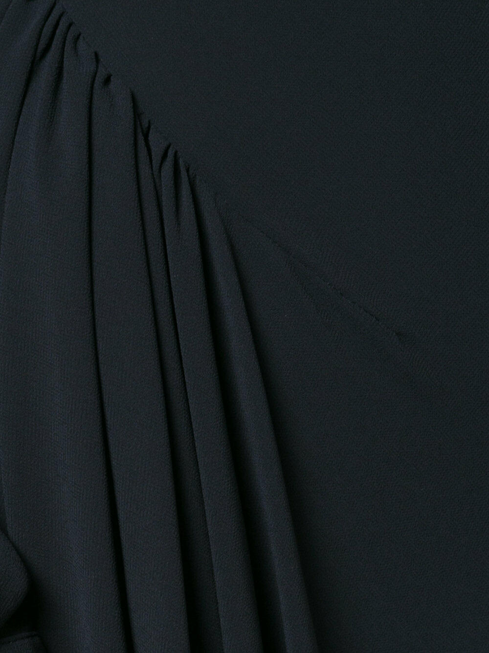 Victoria Beckham - Dark Navy Chiffon Open Back Turtleneck Dress