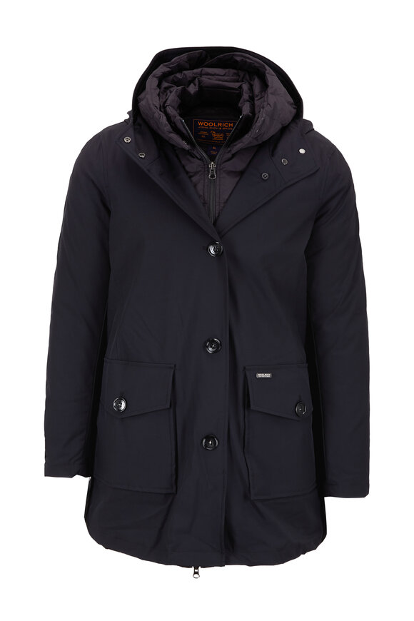 Woolrich - Black 3-In-1 Back Inverted Pleat Parka
