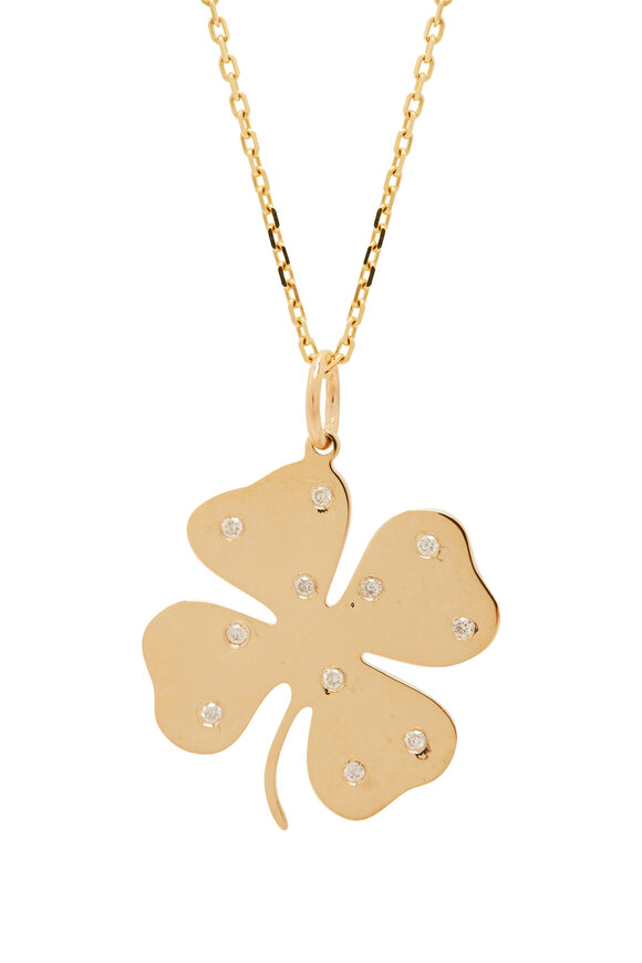 Genevieve Lau "Lucky"  Diamond & Yellow Gold Necklace - view 2