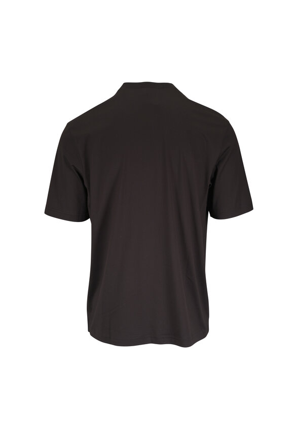 Stefan Brandt Eli Super 60 Comfort Chocolate Cotton T-Shirt - view 2