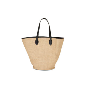 Khaite - Osa Natural Raffia & Leather Medium Tote