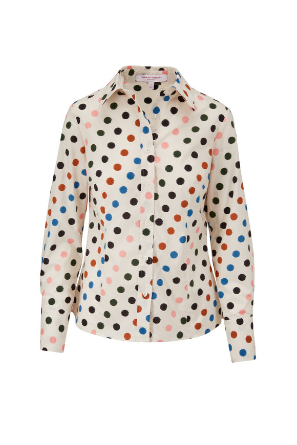 Carolina Herrera - Multi-Color Polka Dot Button-Down Shirt