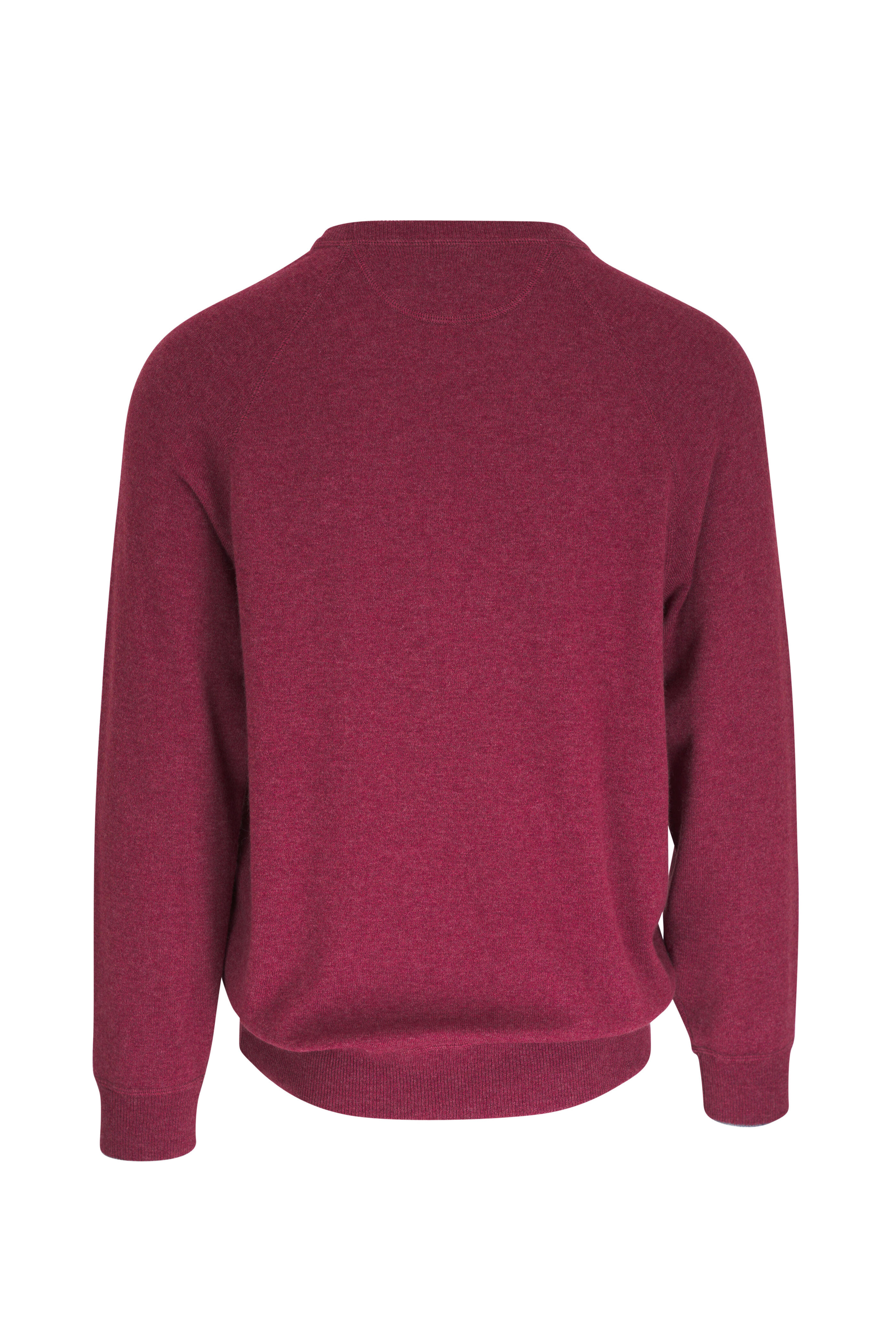 Brunello Cucinelli - Rust Cashmere Crewneck Sweater