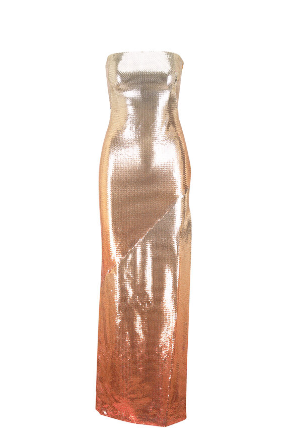 Galvan Ombre Sequin Bandeau Maxi Dress - view 1