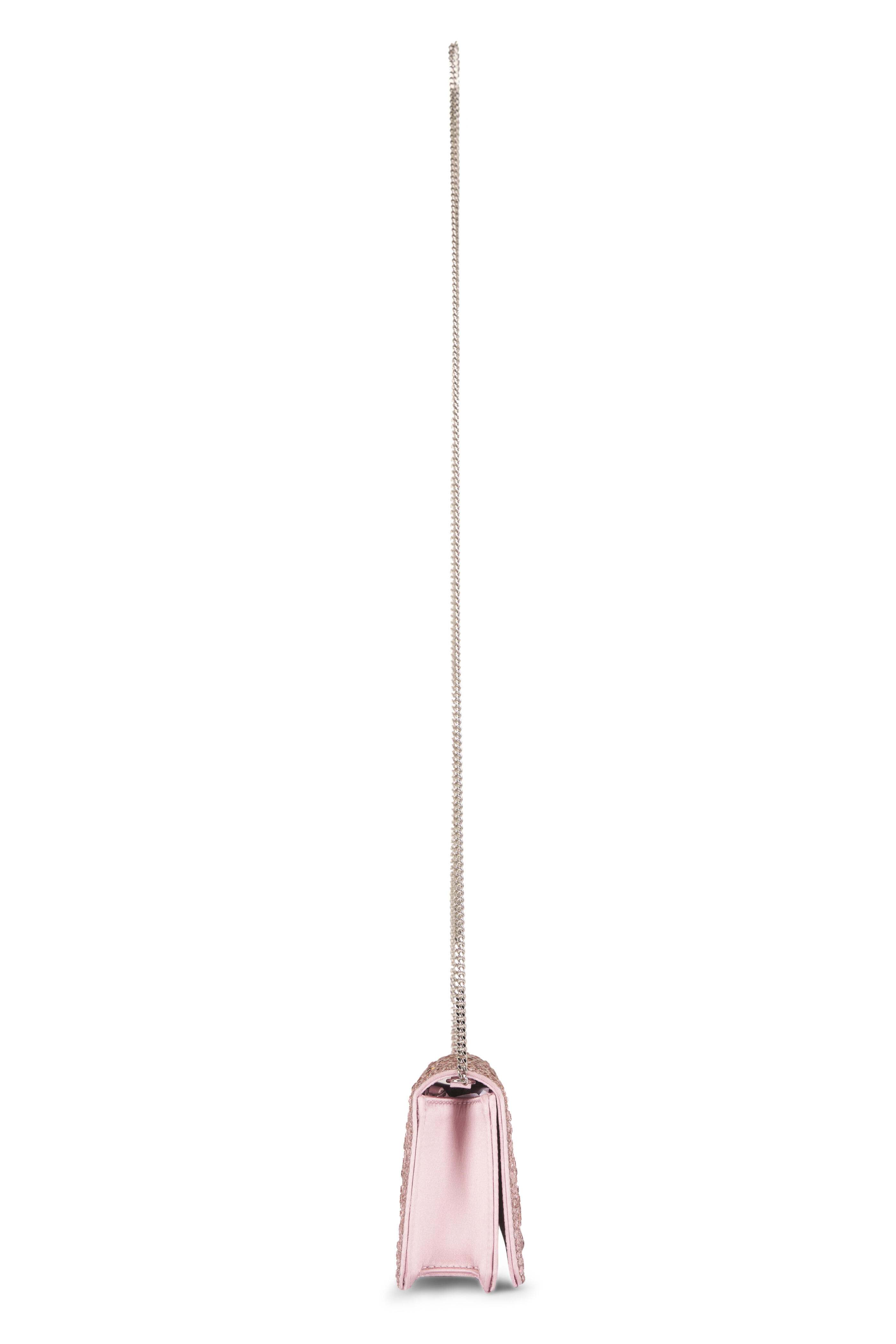 Valentino Garavani - Mini VLogo Sparkling Vintage Rose Chain Bag
