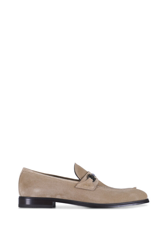 Ferragamo Bentley Sand Safari Suede Dress Shoe - view 2