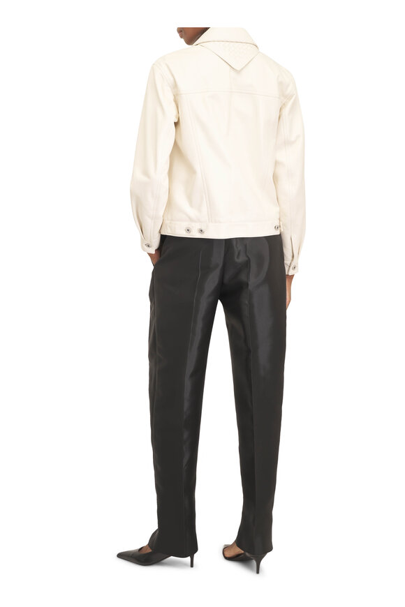 Bottega Veneta Black Washed Cotton & Viscose Twill Pant - view 3