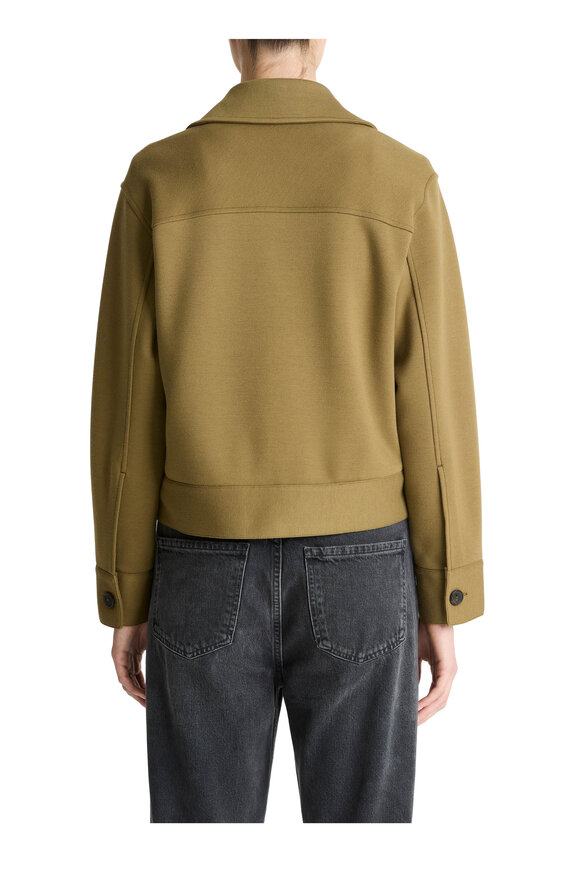 Vince Dark Olive Stone Double-Face Cropped Jacket - view 3