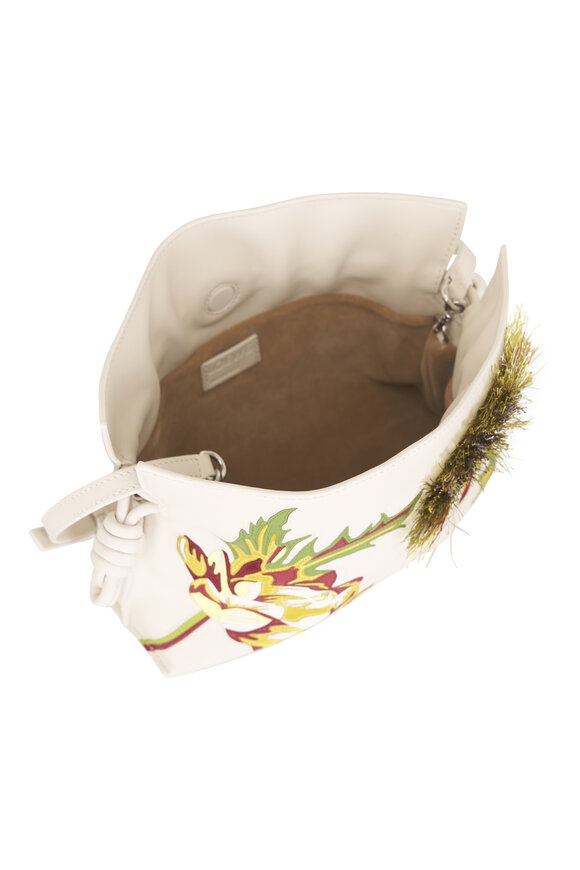 Loewe Mini Coil Flamenco Soft White Leather Clutch - view 6