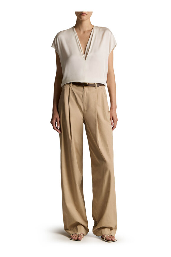 Vince Off White Double V-Neck Top - view 2